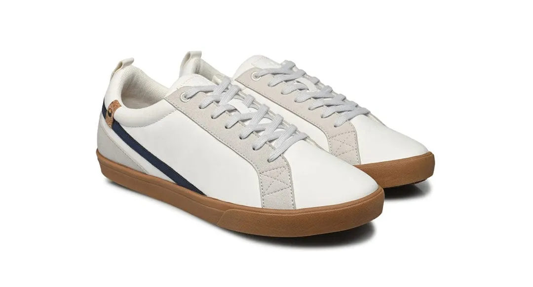 Cannon VL Men's Vegan Leather Sneakers | White & Navy