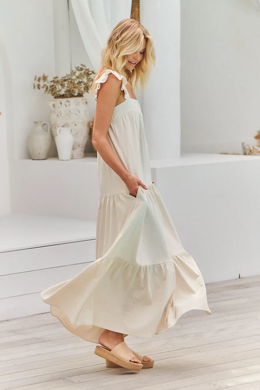 Carly Maxi dress - Cream