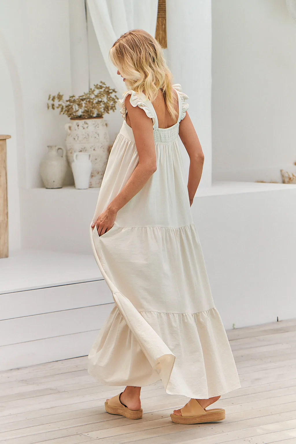 Carly Maxi dress - Cream