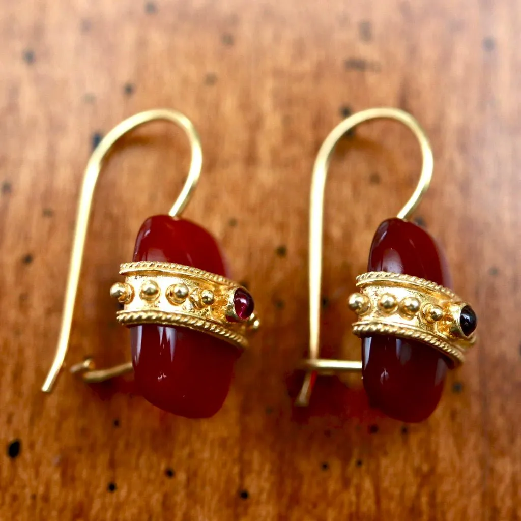 Carnelian Royal Earrings