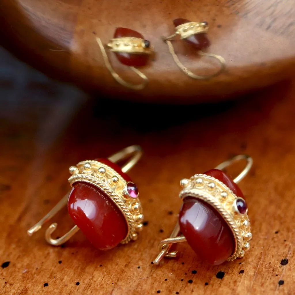 Carnelian Royal Earrings