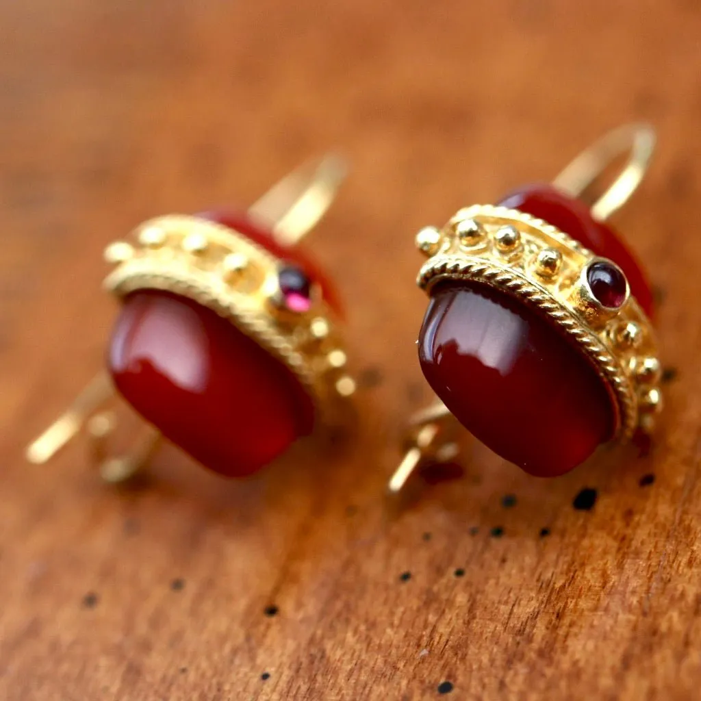 Carnelian Royal Earrings