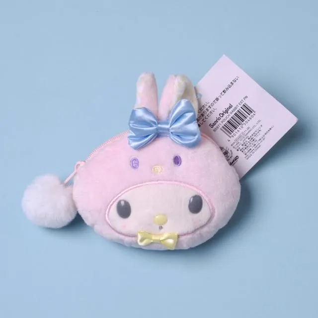 Cartoon Stuffed Animals Melody Cinnamorol Kirby Kuromi Plush Bag Kawaii Cute Soft Drawstring Pocket Coin Purse Plushie Toys Gift