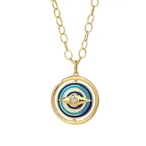 Chakra Large Reversible Evil Eye Pendant