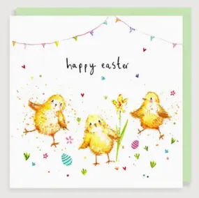 Chicks Happy Easter Card