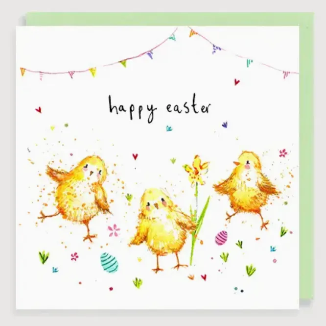 Chicks Happy Easter Card