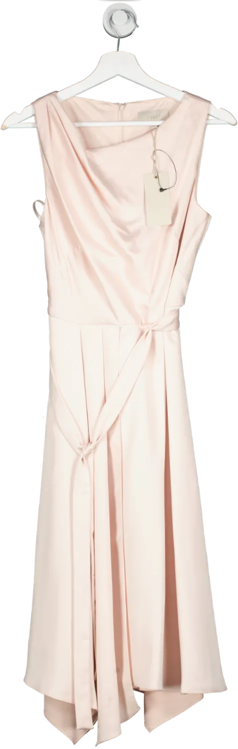 Coast Blush Pink Savannah Soft Midi Dress BNWT UK 12