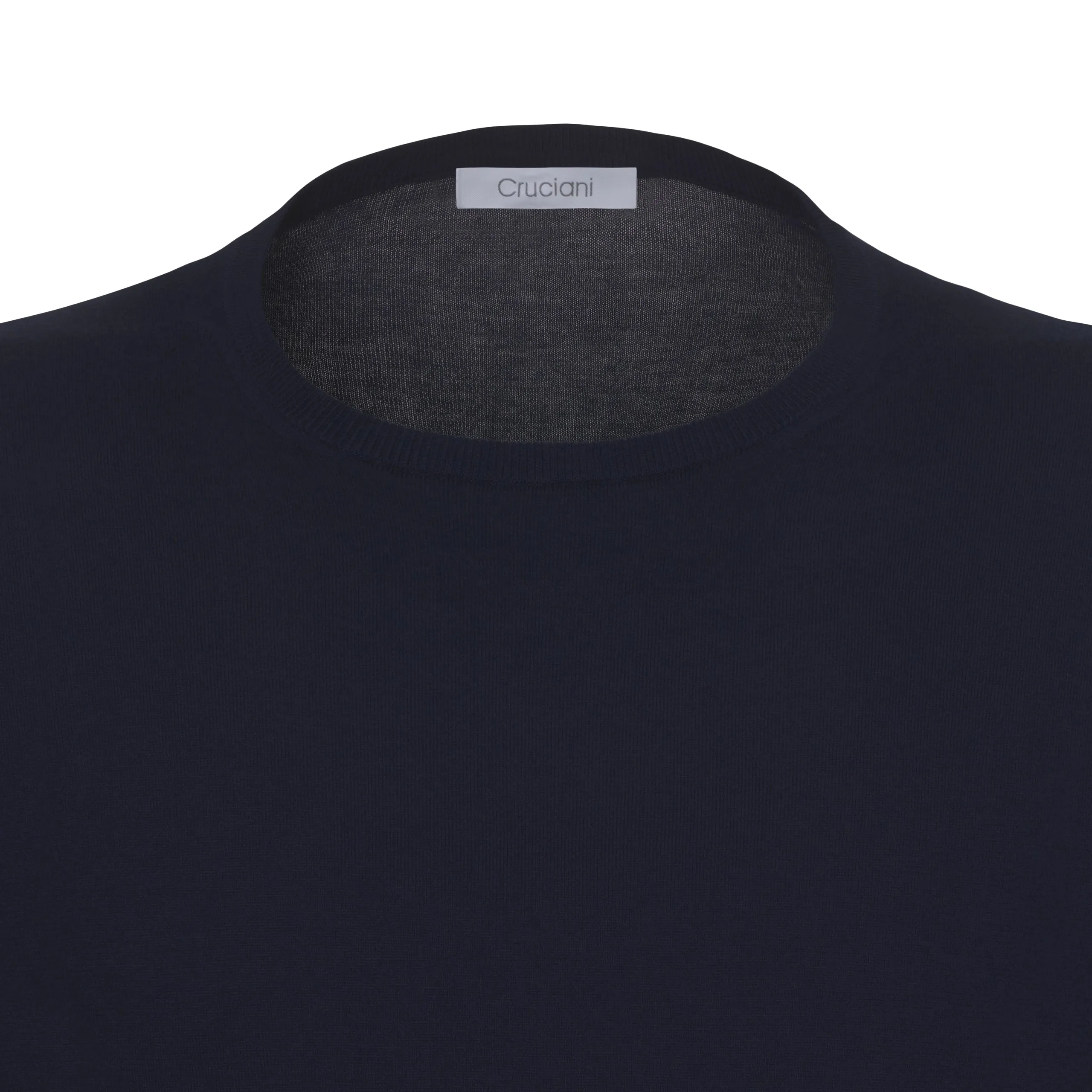 Cotton Crew-Neck T-Shirt in Midnight Blue