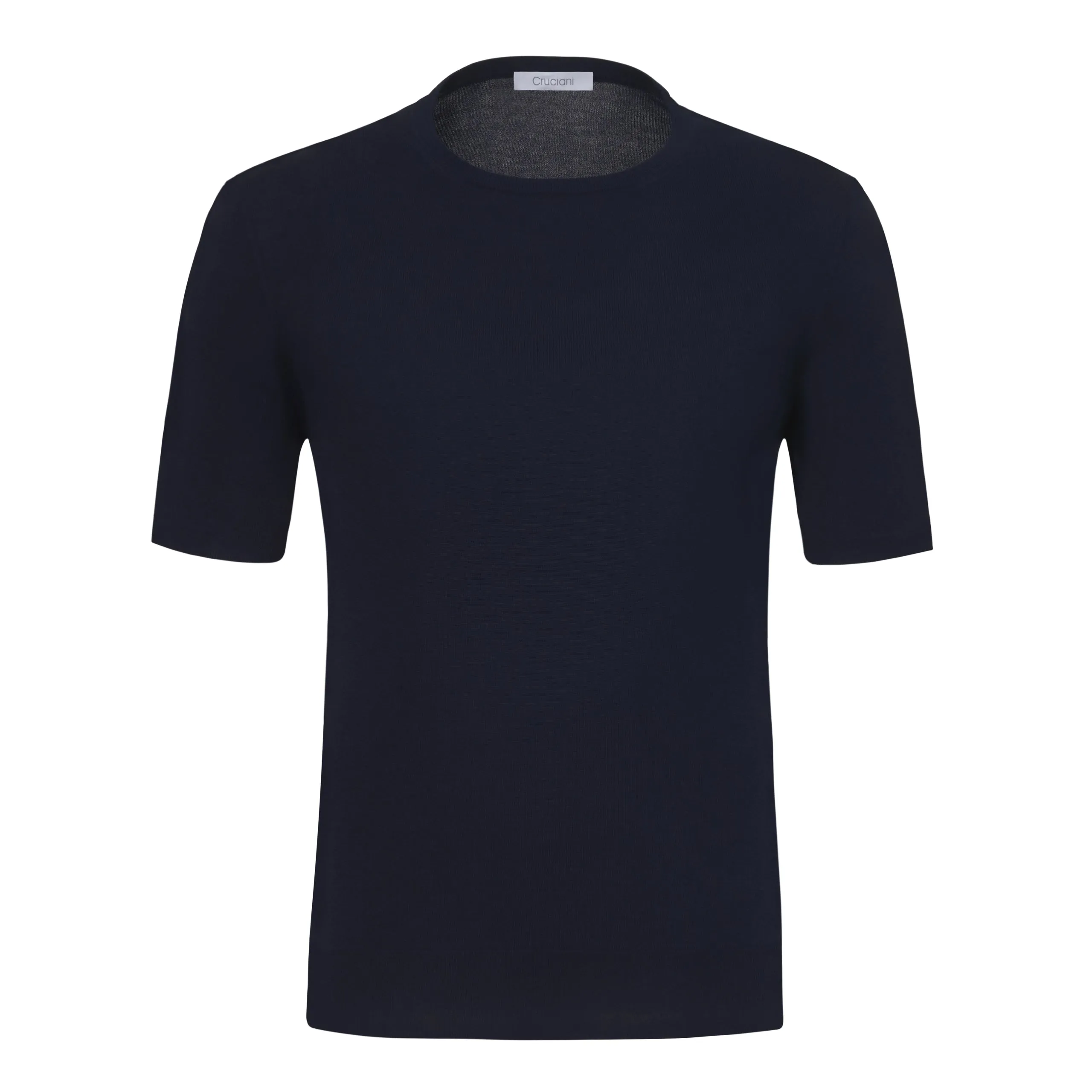 Cotton Crew-Neck T-Shirt in Midnight Blue