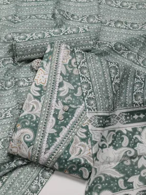 Cotton Printed Cotton Unstitched Suit