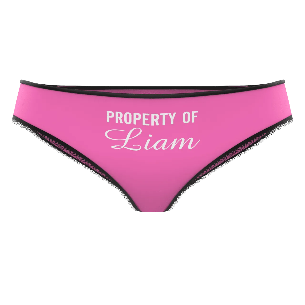 Couple Plain Women's Custom Name Property of Colorful Panties