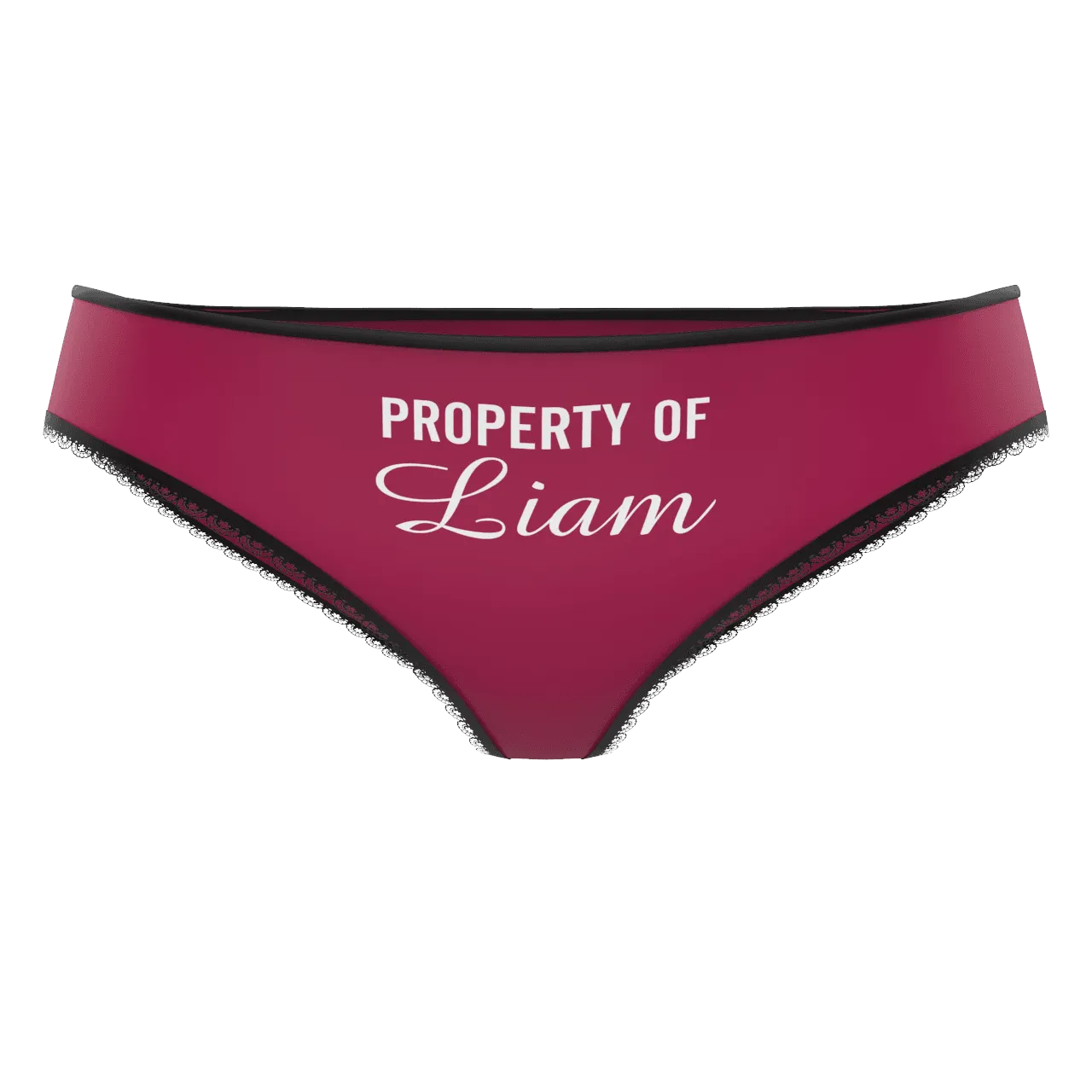 Couple Plain Women's Custom Name Property of Colorful Panties