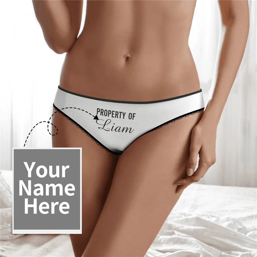 Couple Plain Women's Custom Name Property of Colorful Panties