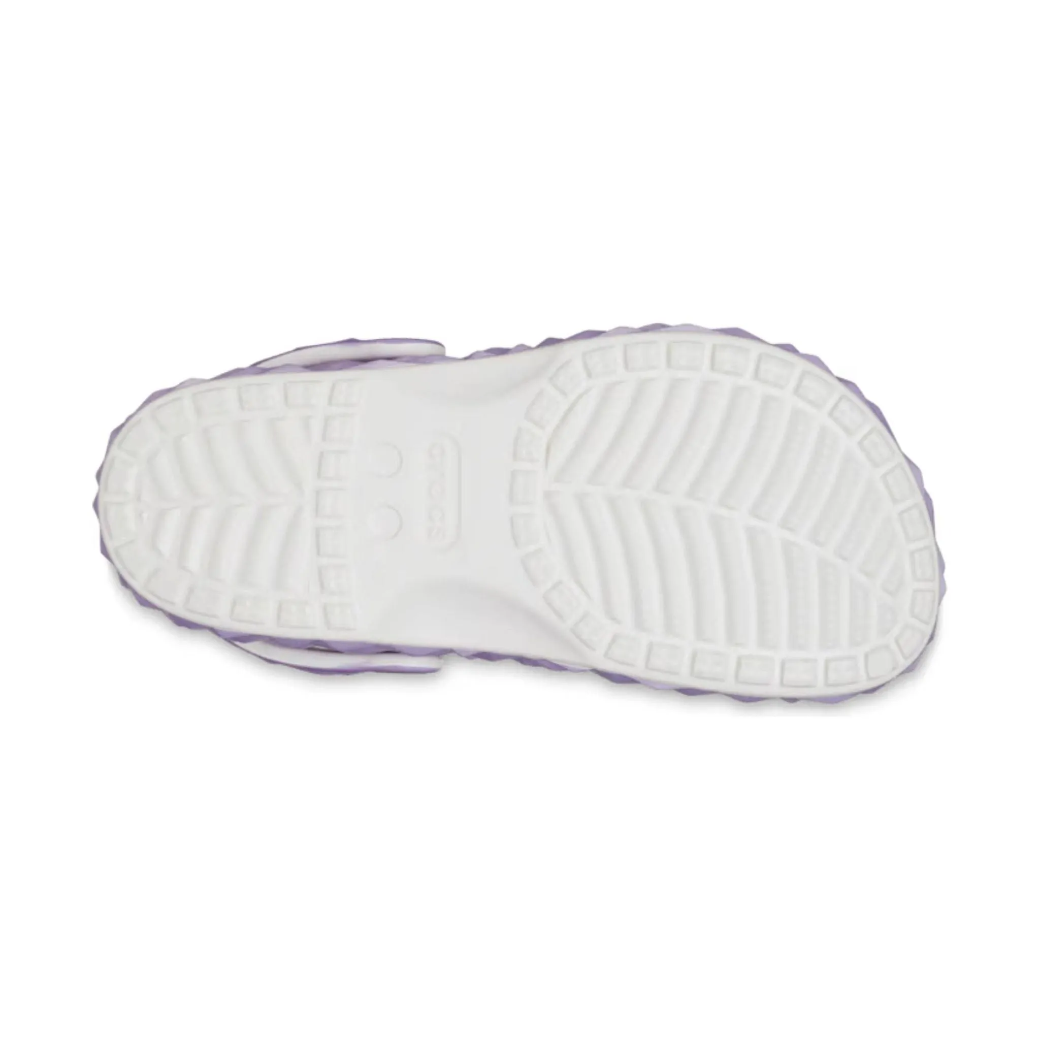 Crocs Kids' Classic Iridescent Geometric Clog - White/Purple