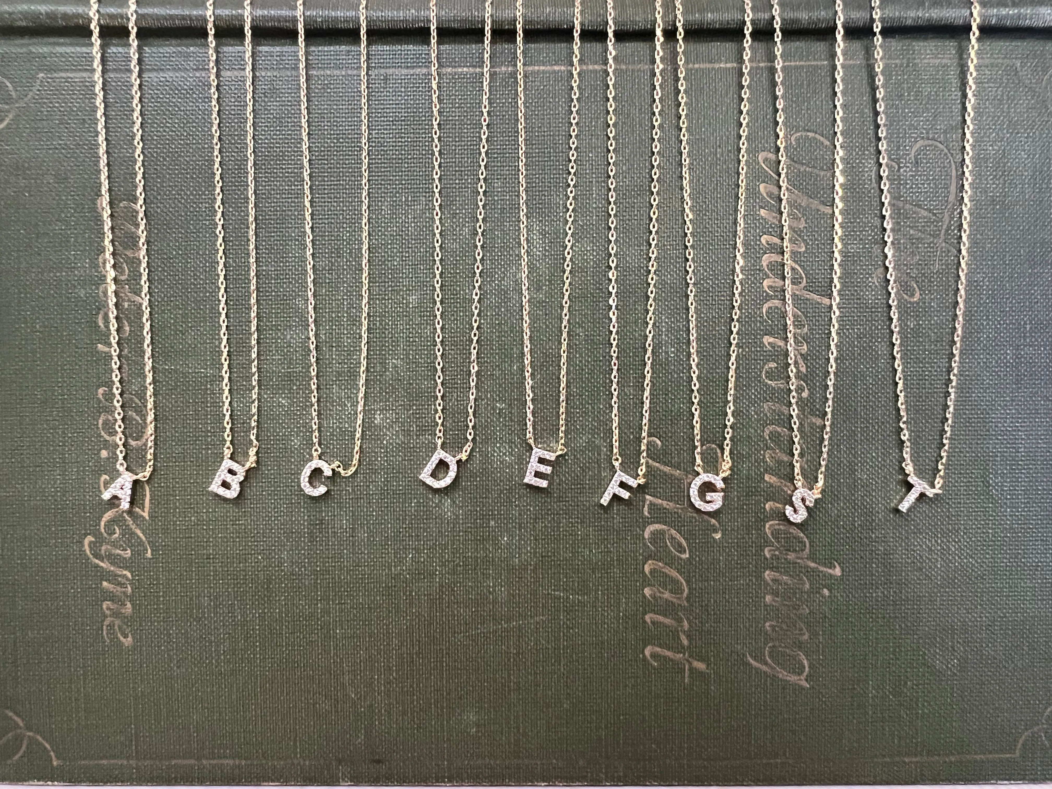 Crystal Initial Necklace