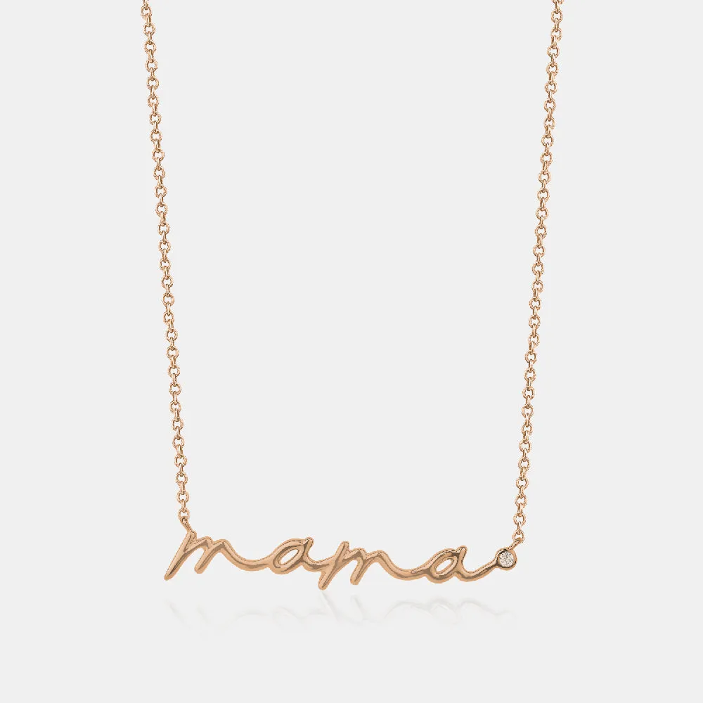 Cursive Mama Necklace