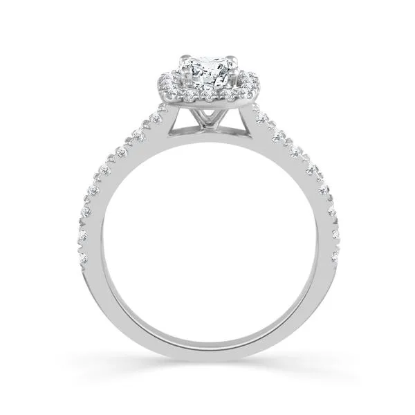 Cushion Shaped Halo Engagement Ring