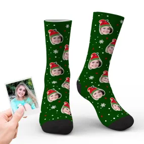 Custom Christmas Socks Personalised Women Face Funny Socks Unique Gifts