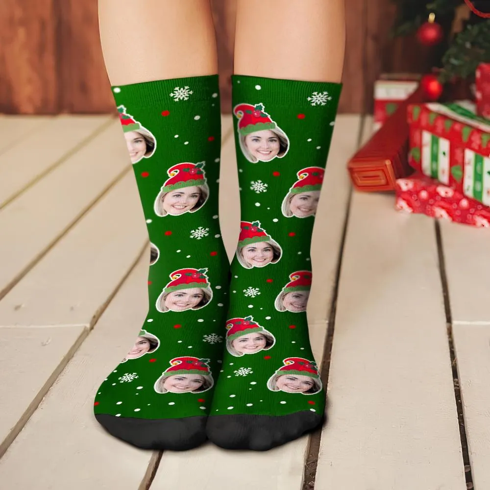 Custom Christmas Socks Personalised Women Face Funny Socks Unique Gifts