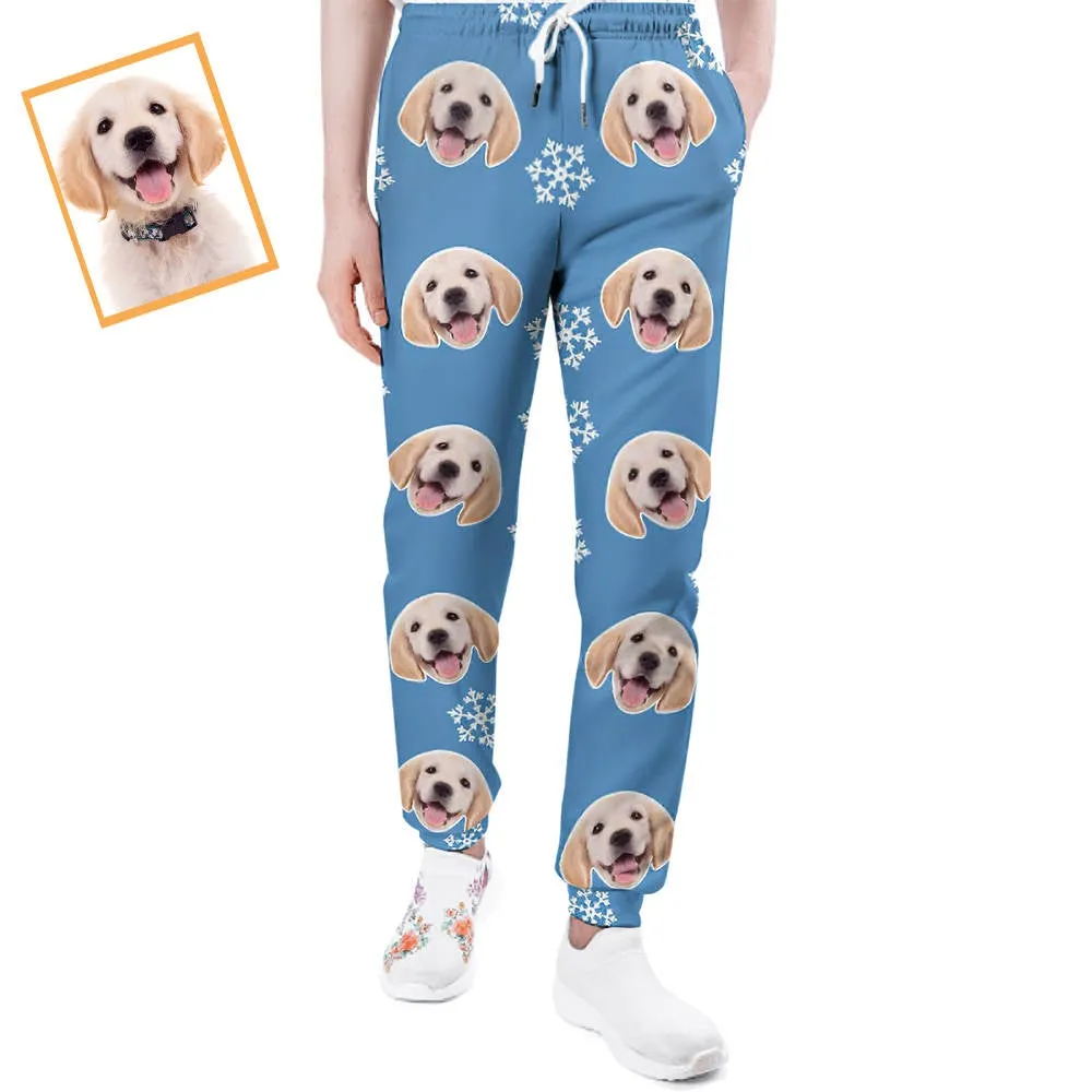 Custom Dog Face Christmas Sweatpants Unisex Joggers