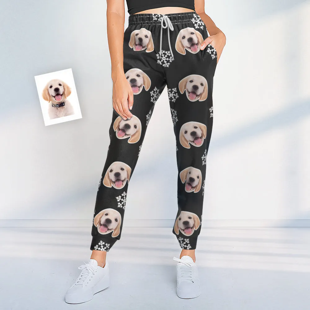 Custom Dog Face Christmas Sweatpants Unisex Joggers