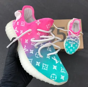 Custom Painted Adidas Yeezy's LV Ombre