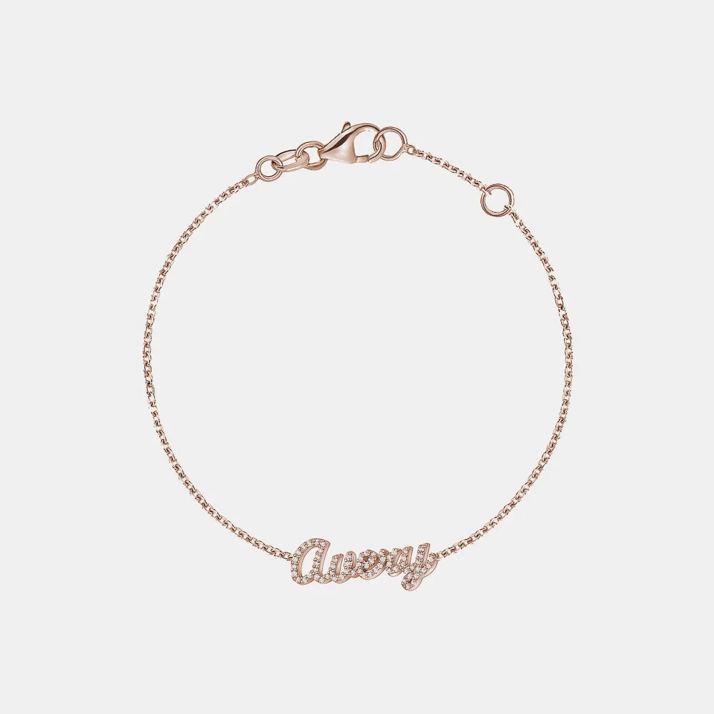 Custom Pavé Name Bracelet