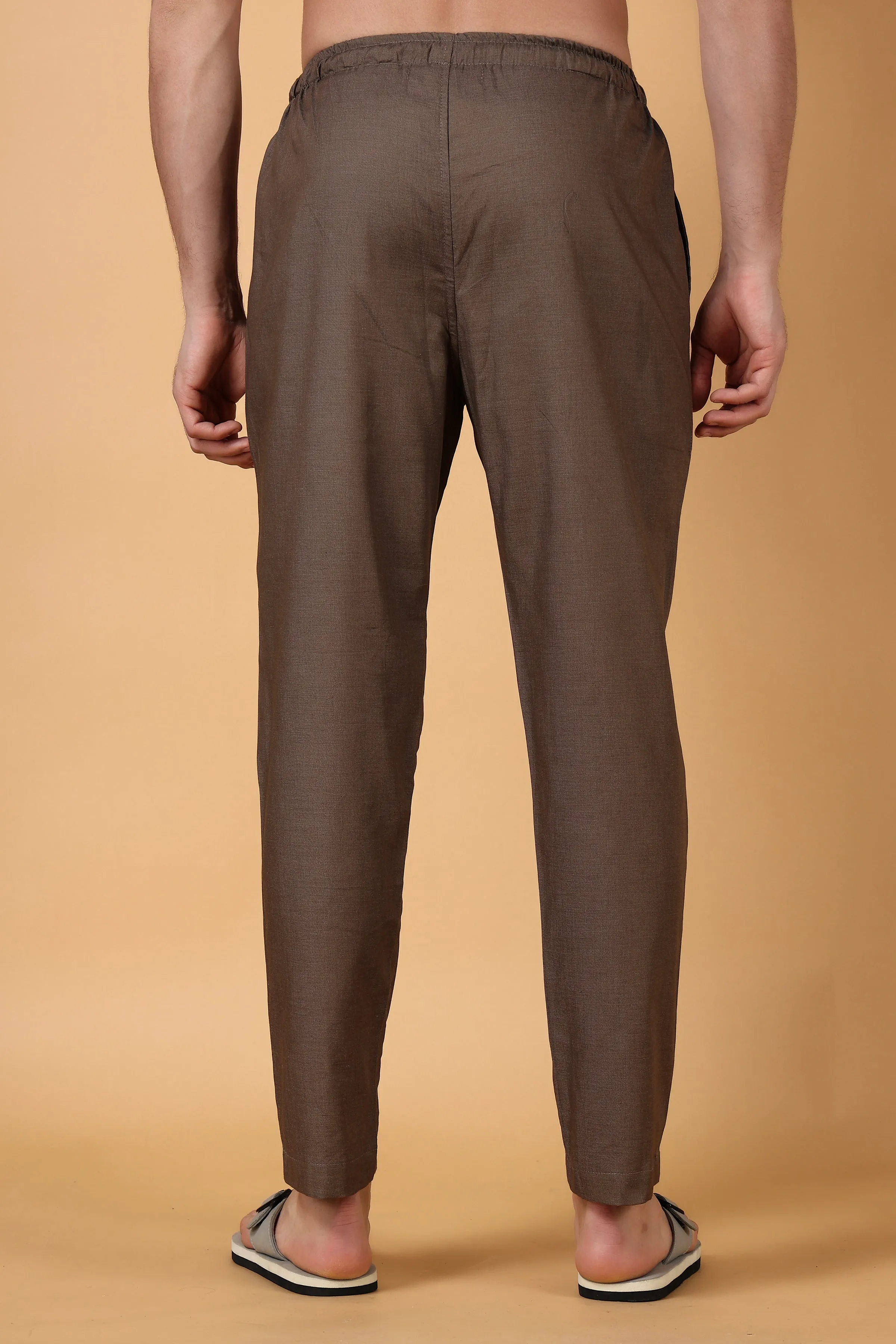 Dark Brown Cotton Pajama Pant