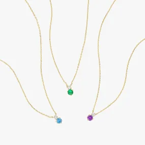 Deux Birthstone Necklace