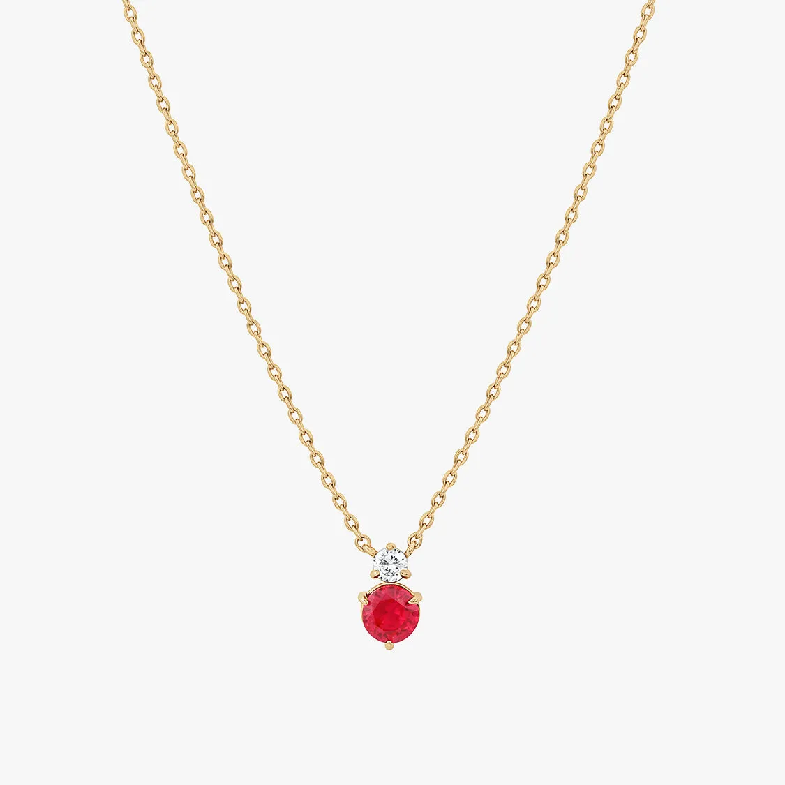 Deux Birthstone Necklace