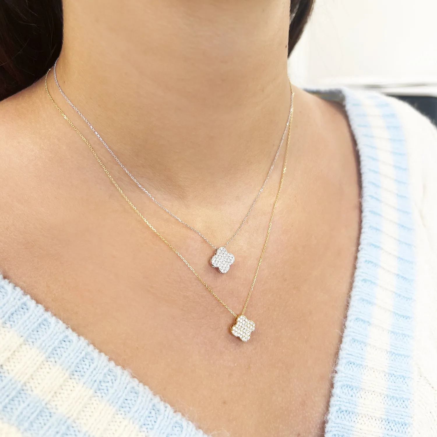 Diamond Clover Necklace