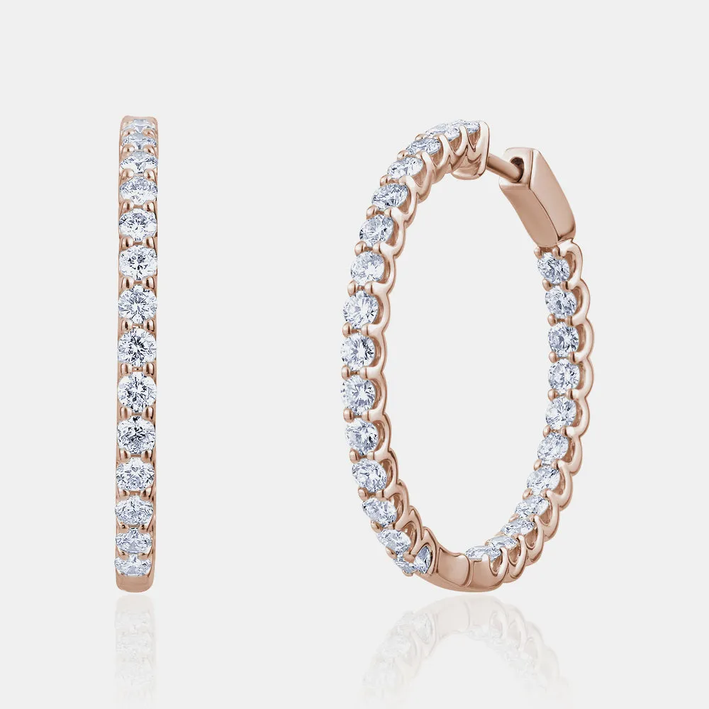 Diamond U Shape Hoops