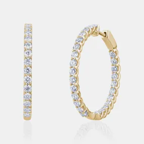 Diamond U Shape Hoops