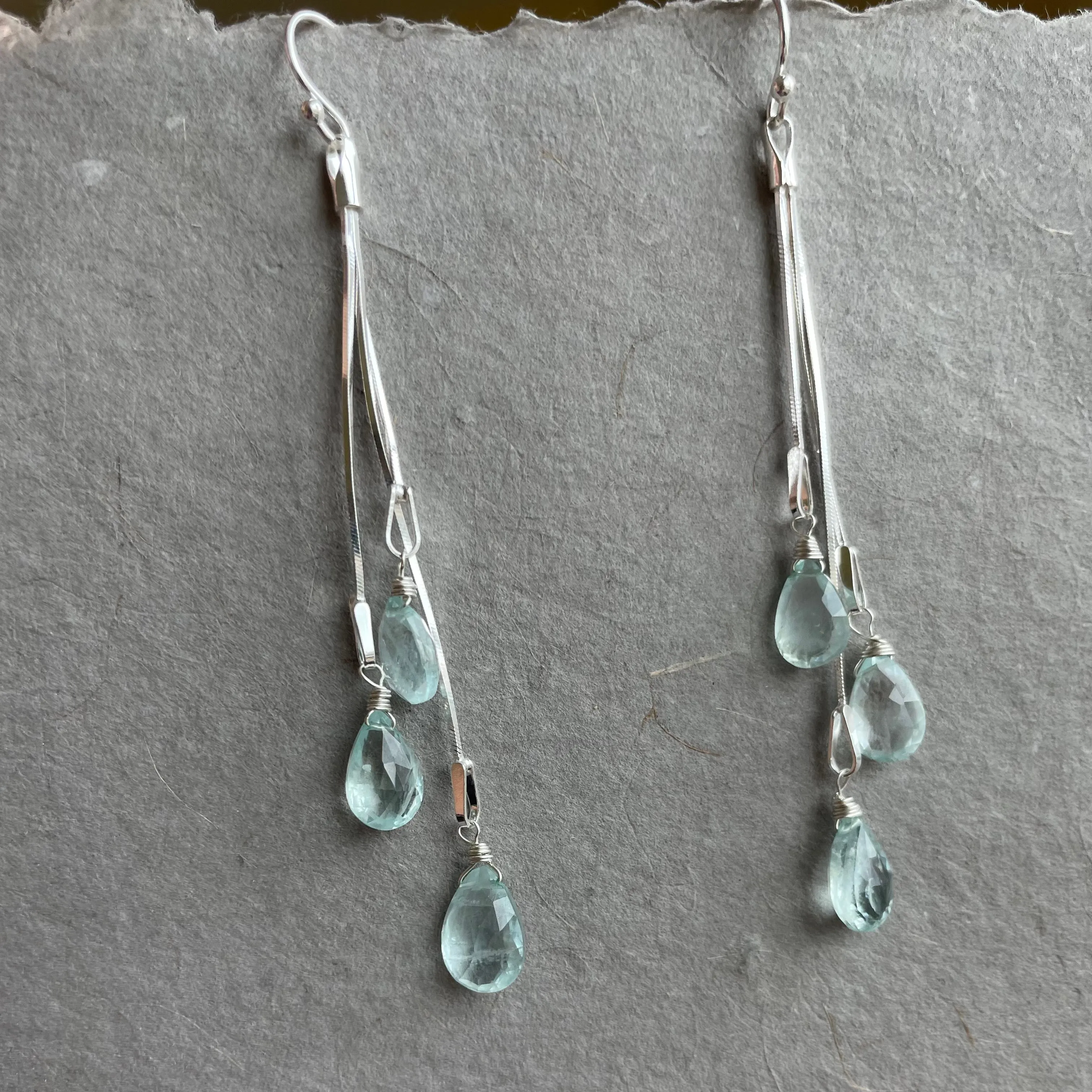 Dripping with Aquamarine Earrings