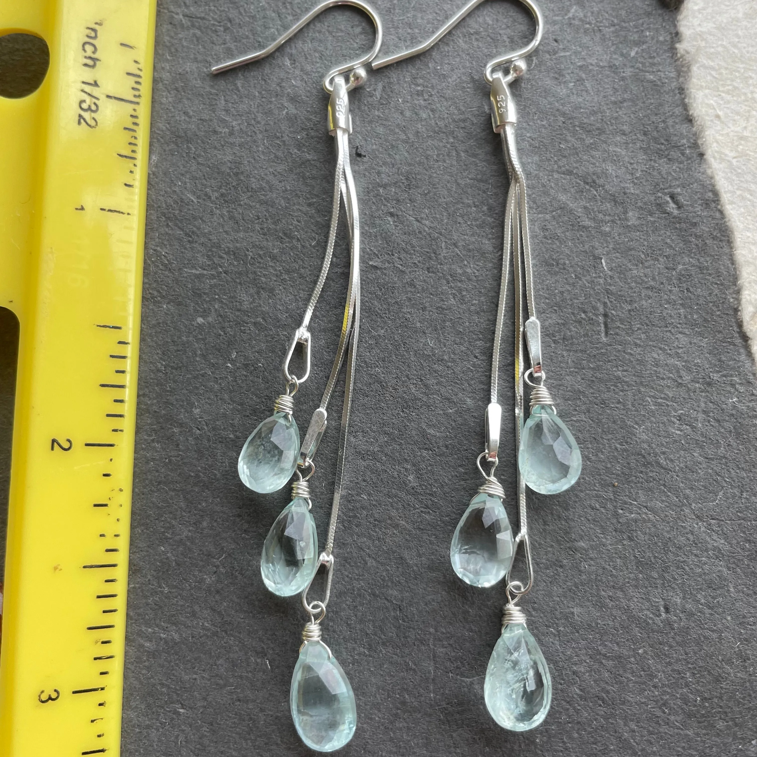 Dripping with Aquamarine Earrings