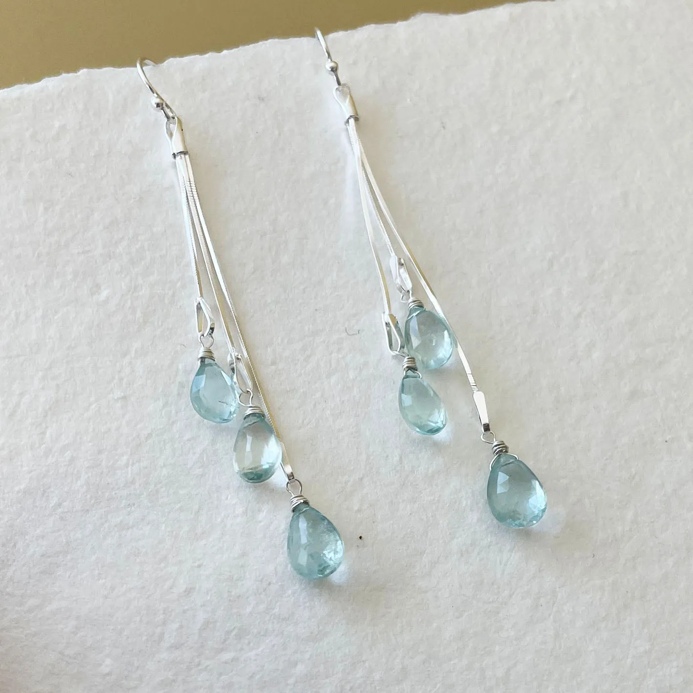 Dripping with Aquamarine Earrings