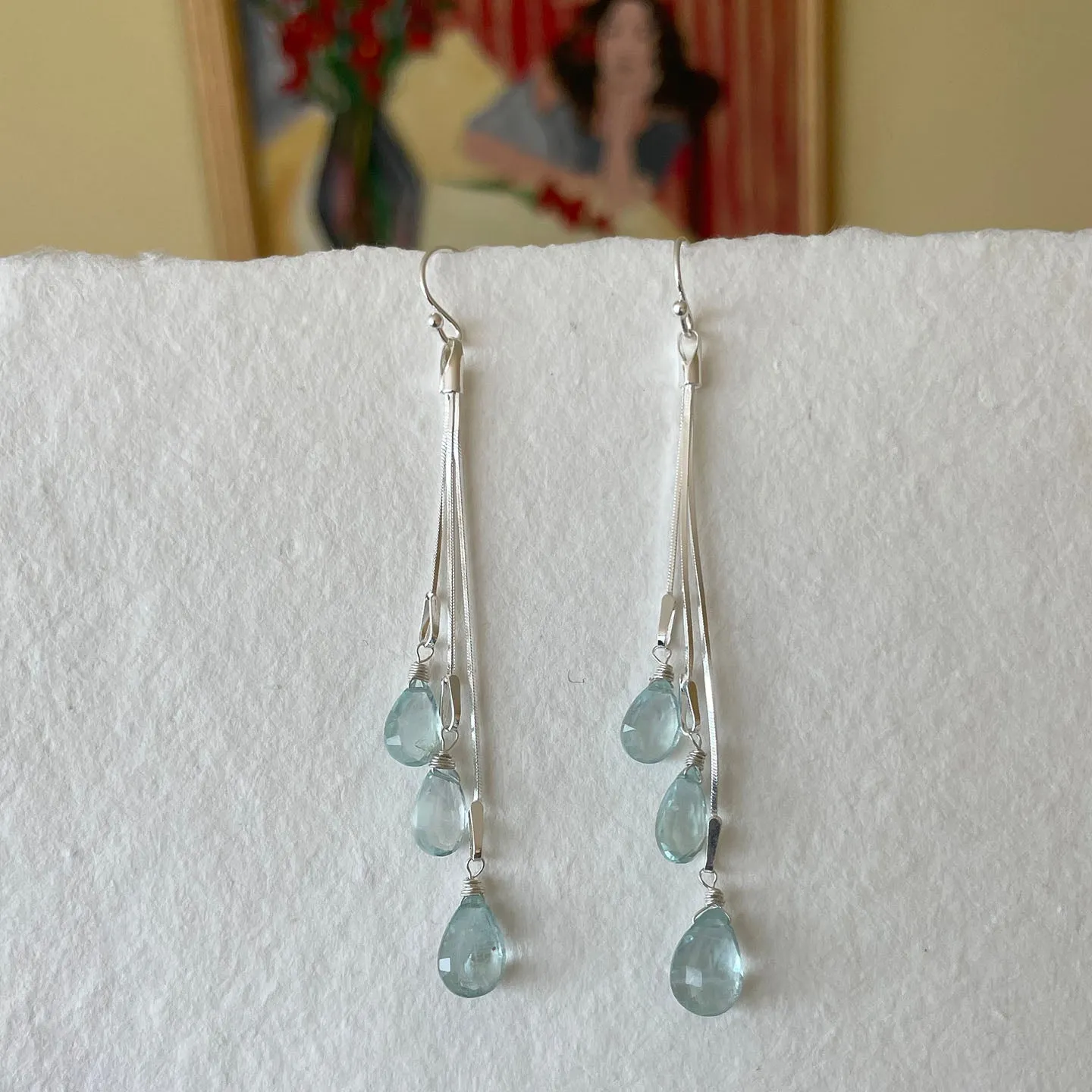 Dripping with Aquamarine Earrings