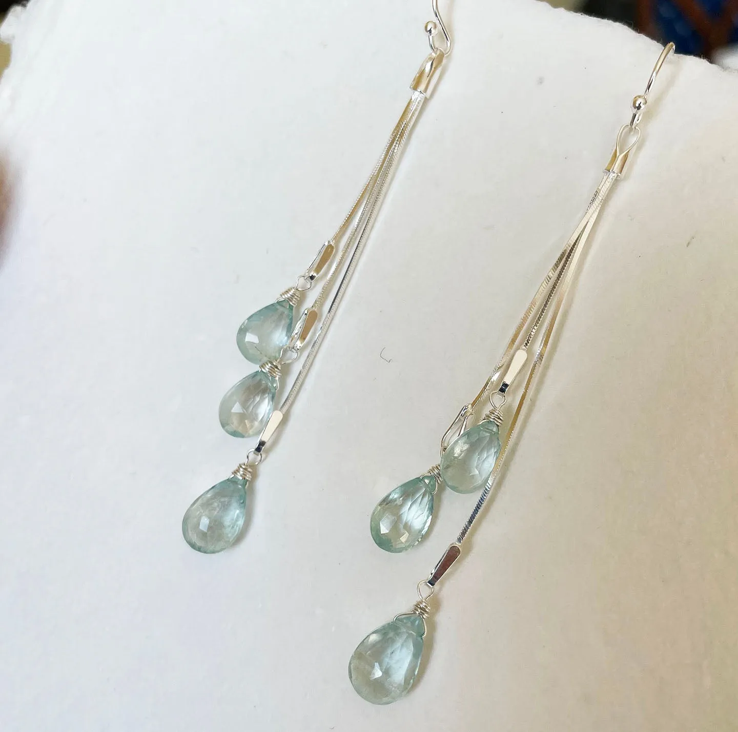 Dripping with Aquamarine Earrings