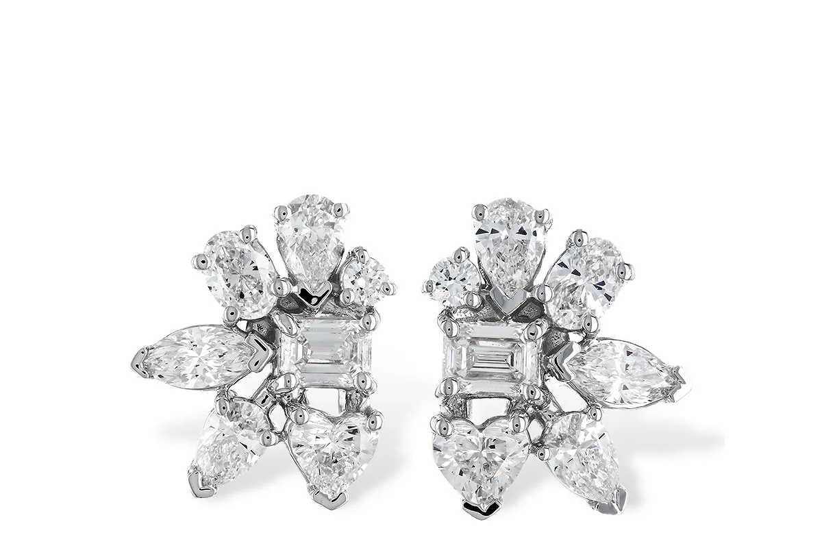 Fancy Cut Diamond Earrings