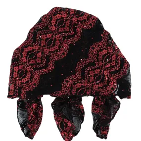 Fashion Lace Printing Chemotherapy Cap Knitting Cutout Hats