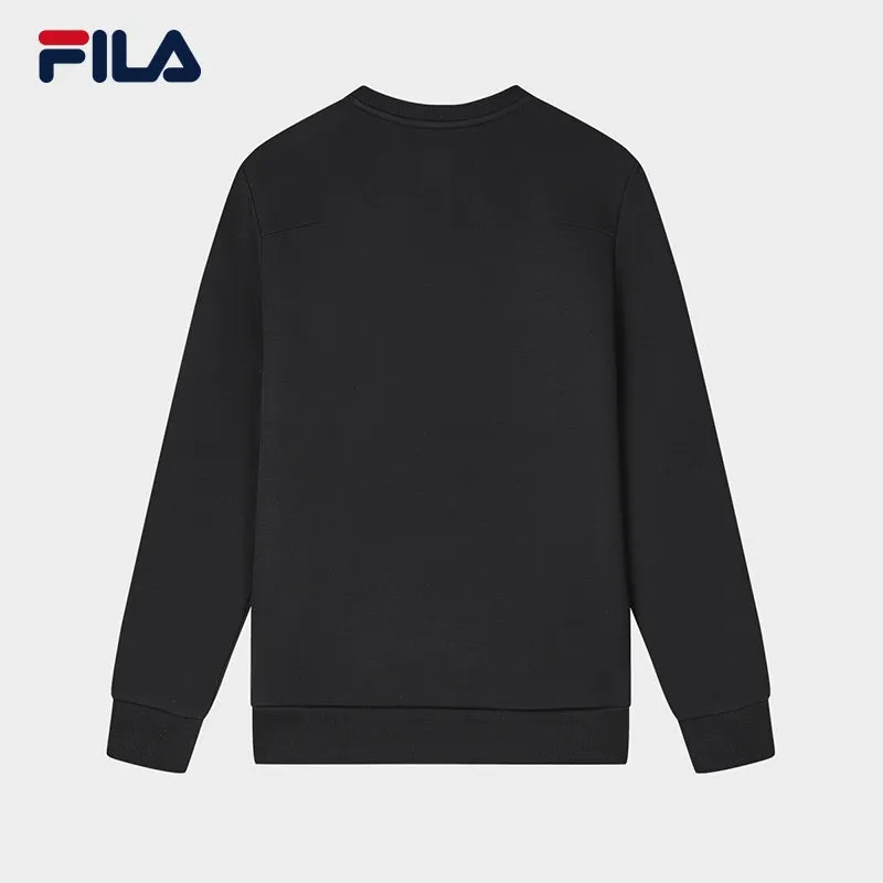 FILA CORE NORDIC POLAR LIGHT & ICEBREAKER CRUISE WHITE LINE BLUE Men Pullover Sweater in Black