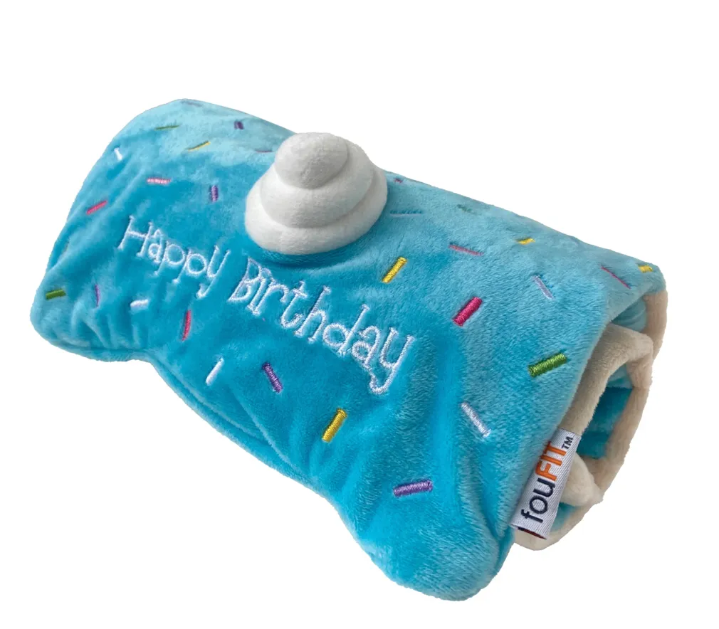 FouFouBrands Birthday Cake Roll Dog Toy