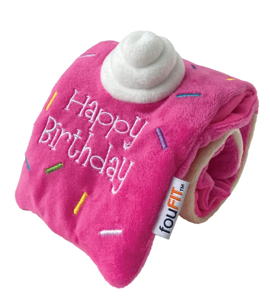 FouFouBrands Birthday Cake Roll Dog Toy