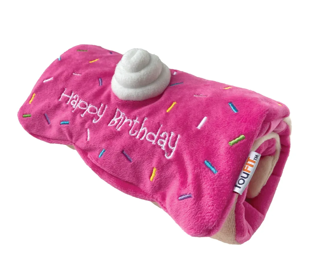 FouFouBrands Birthday Cake Roll Dog Toy