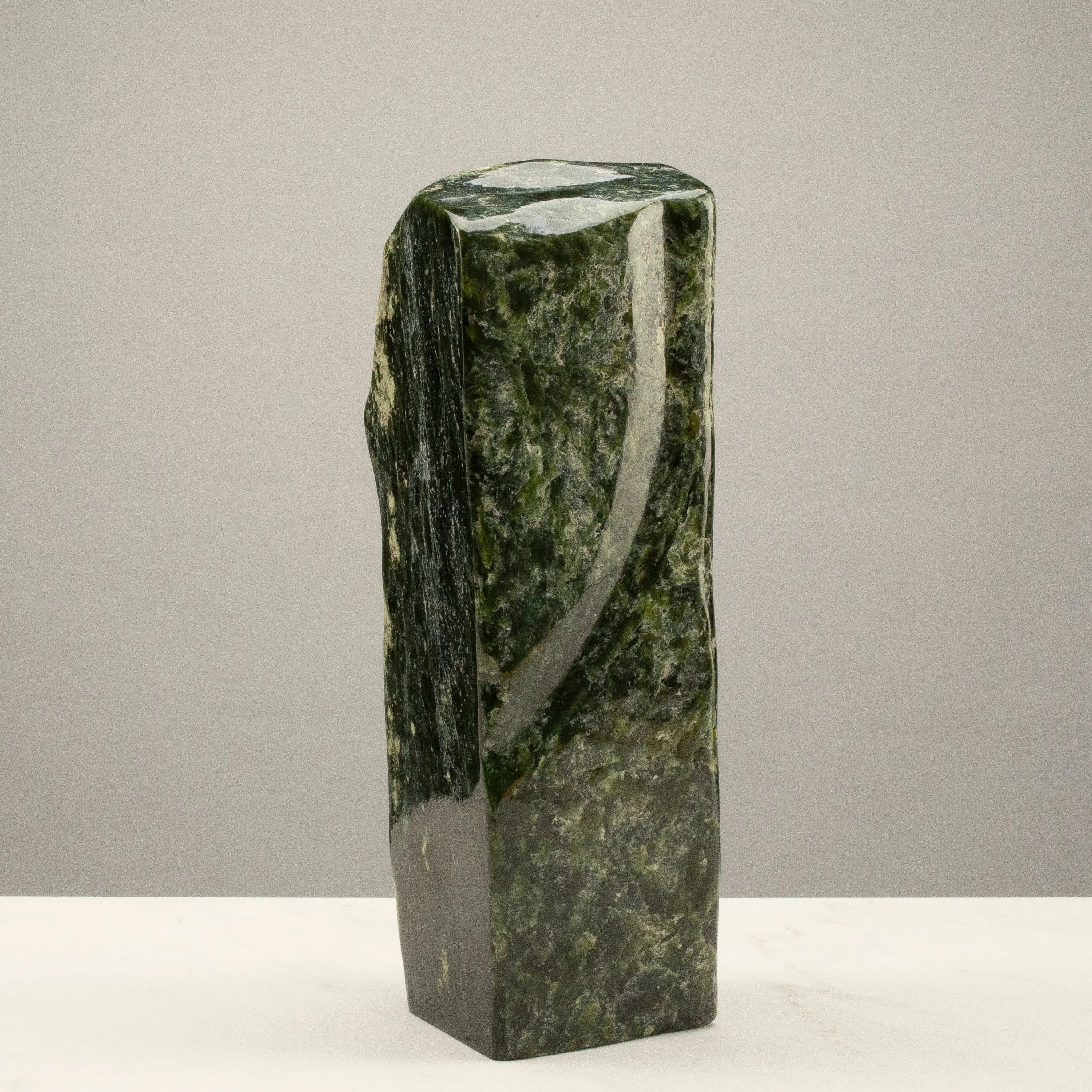 Freeform Nephrite Jade Tower from Afghanistan - 13 / 15 lbs