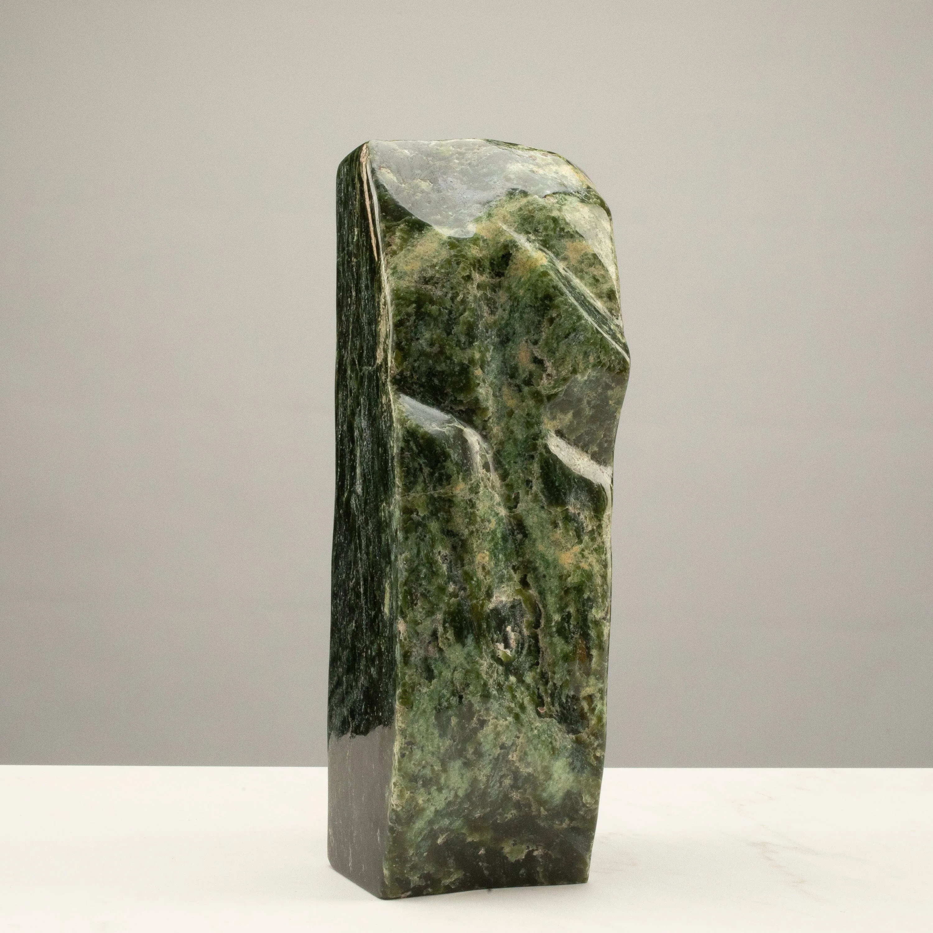 Freeform Nephrite Jade Tower from Afghanistan - 13 / 15 lbs