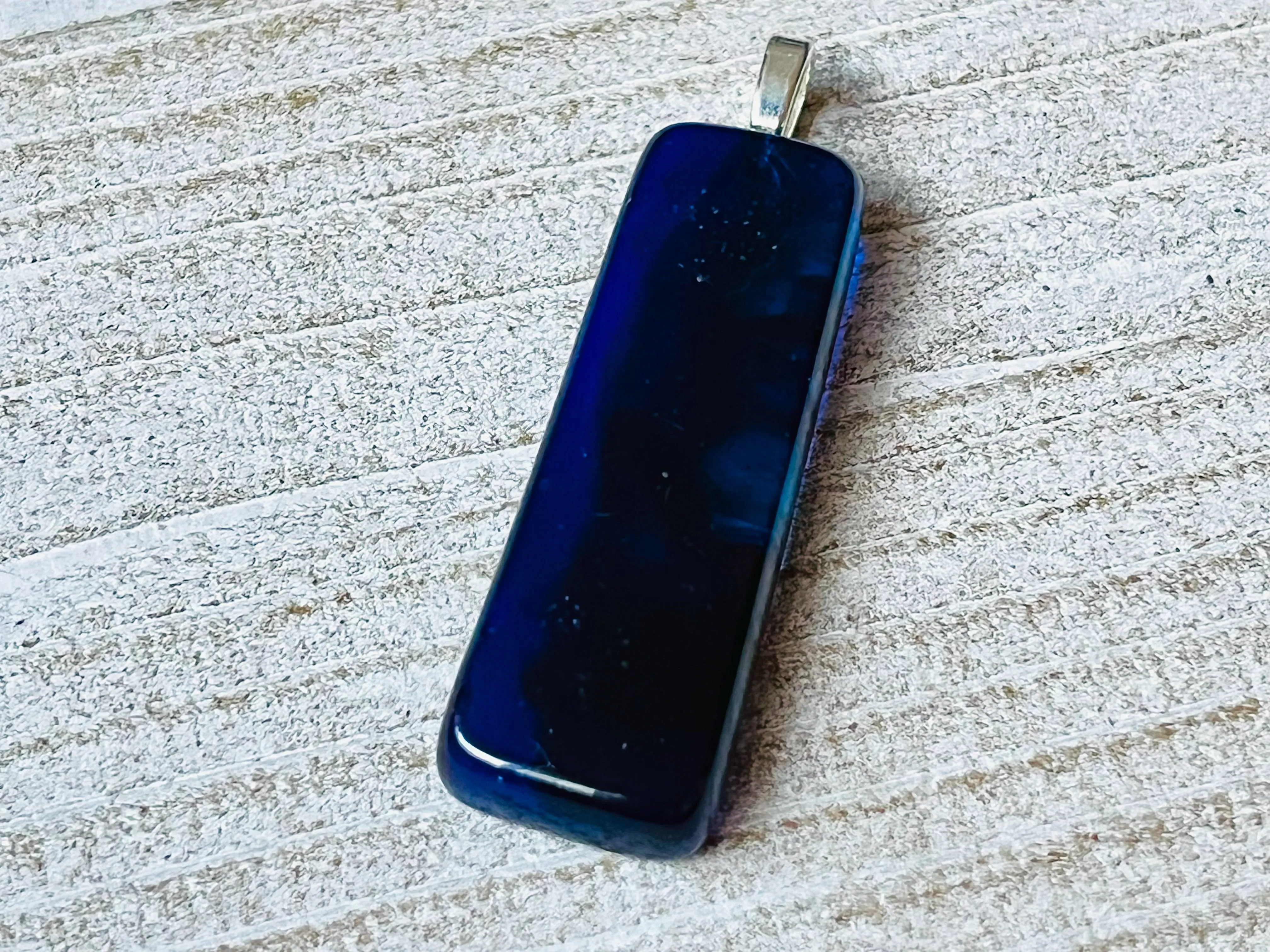 Fused Glass Pendant~ Colbalt Blue