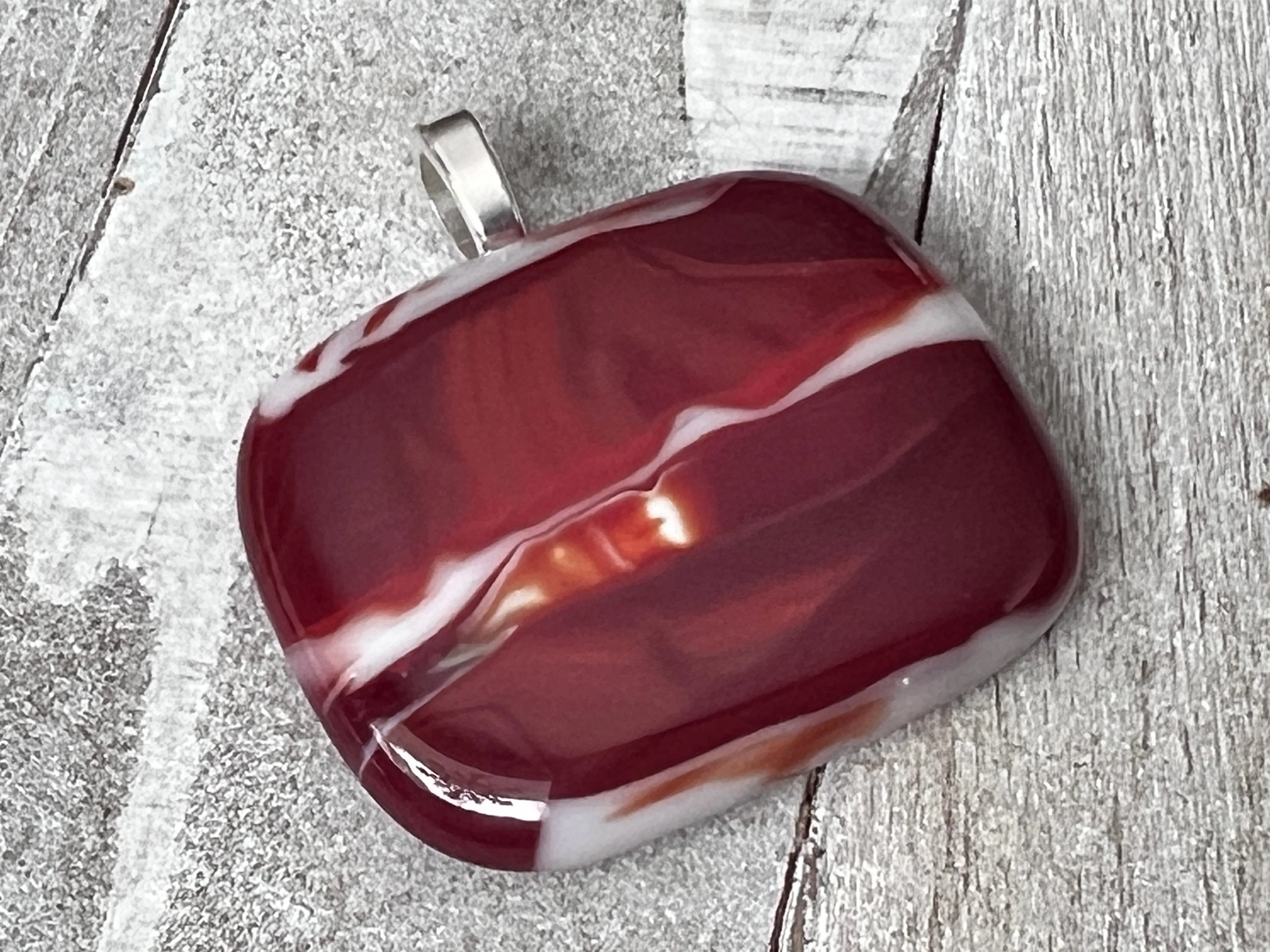 Fused Glass Pendant~ Spread The Love