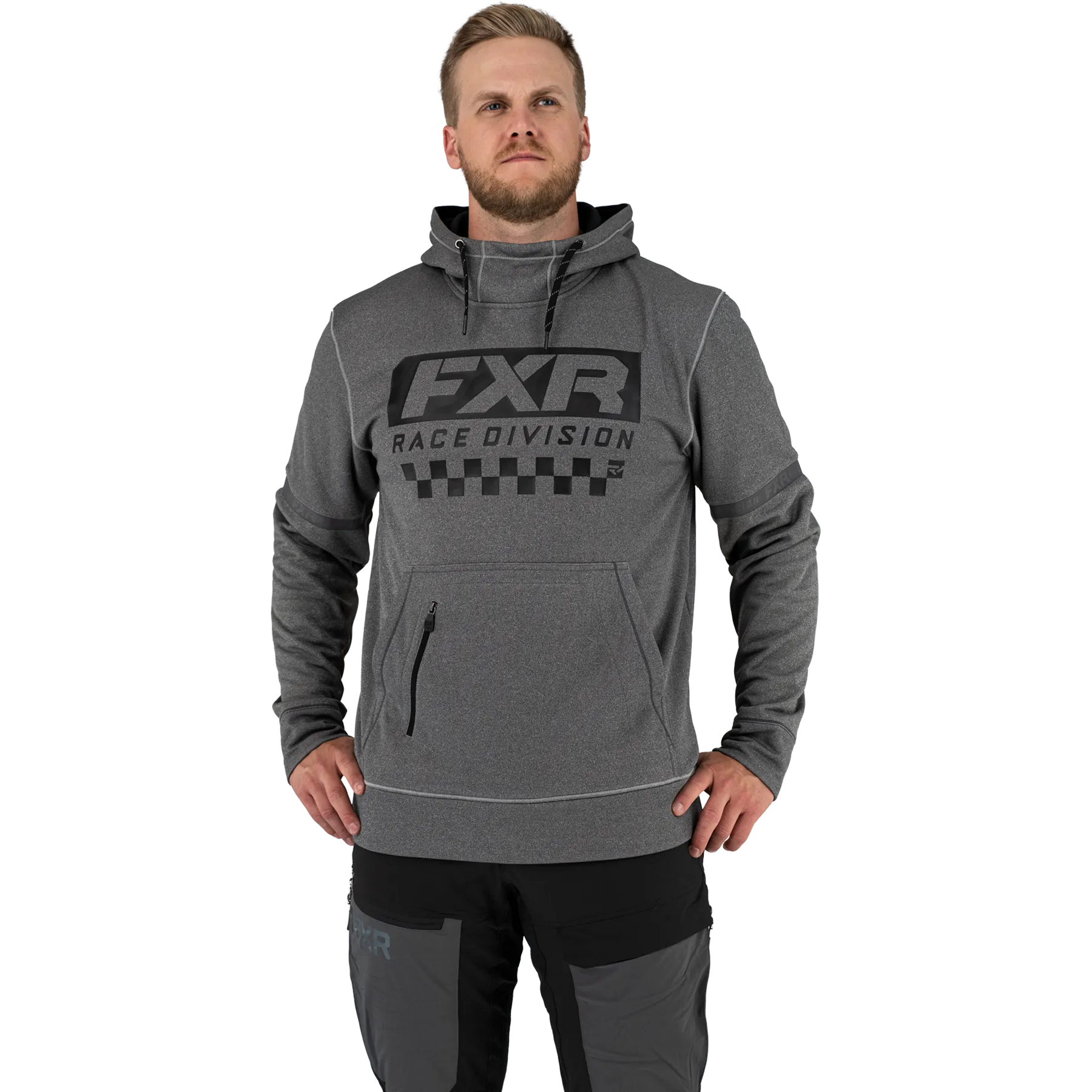 FXR Race Division Tech Pullover Fleece Grey Heather/Black