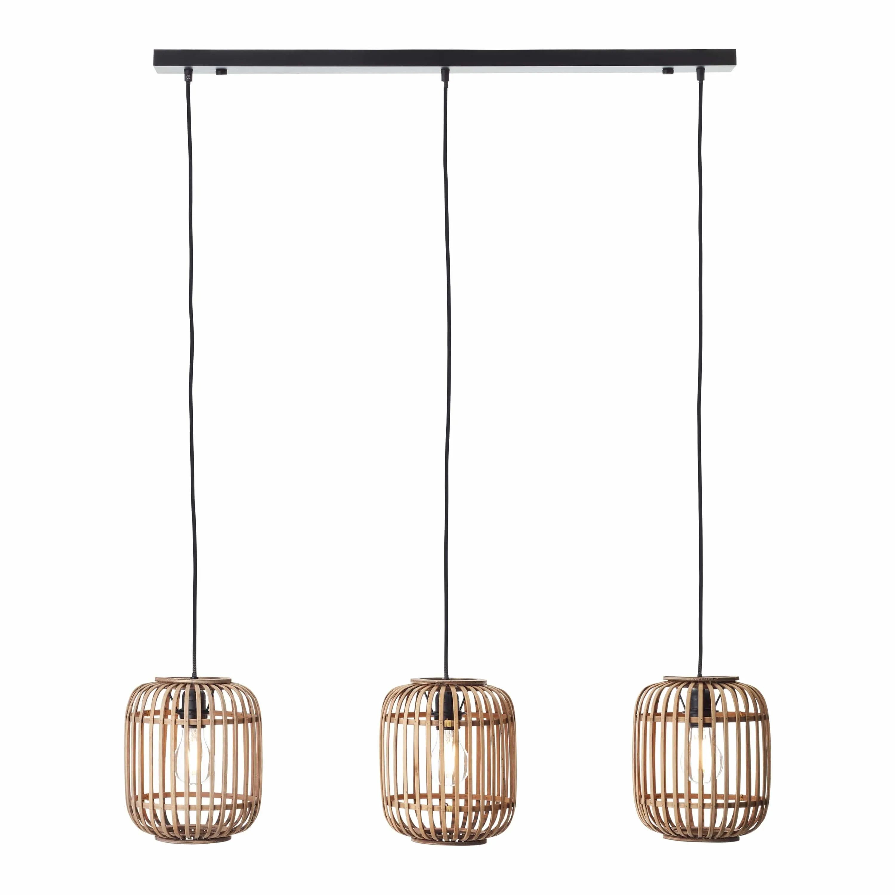 Gaia Collection Bamboo 3 Pendant Light | Natural